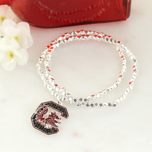 South Carolina Crystal Logo Stretch Bracelet