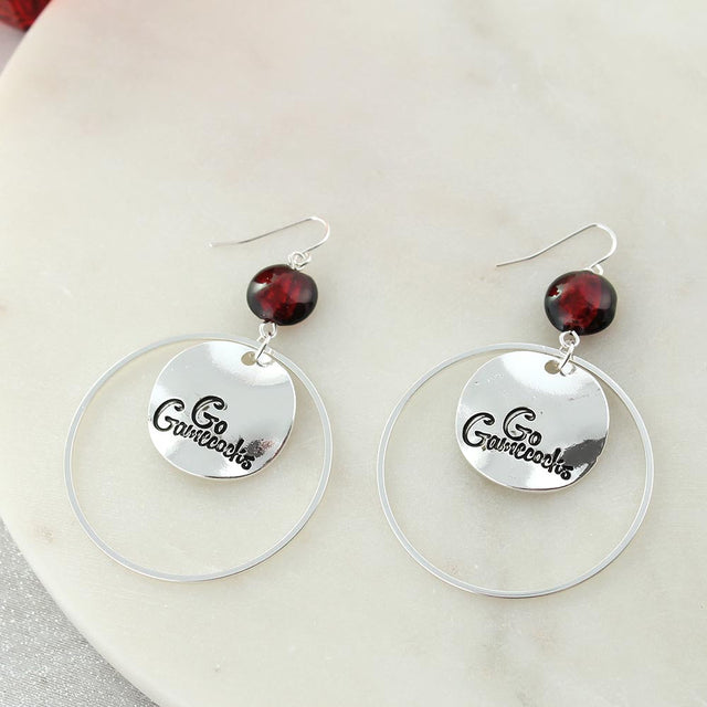 South Carolina Slogan Disc Earrings