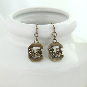 South Carolina Vintage Style Logo Earrings