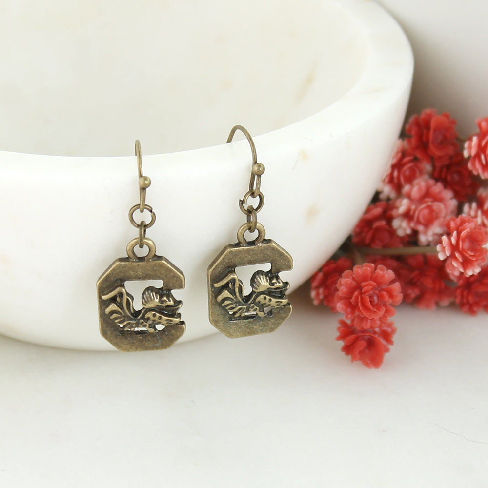 South Carolina Vintage Style Logo Earrings