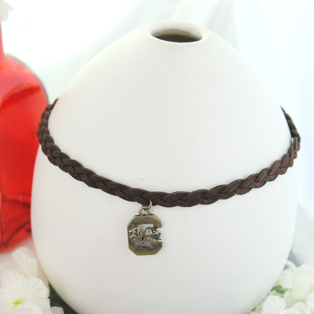 South Carolina Vintage Style Logo Braided Choker