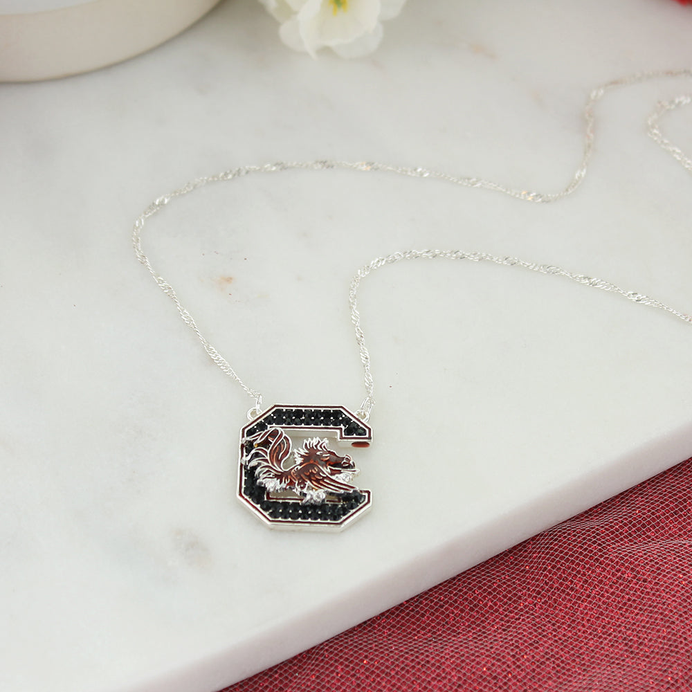 South Carolina Crystal Logo Necklace