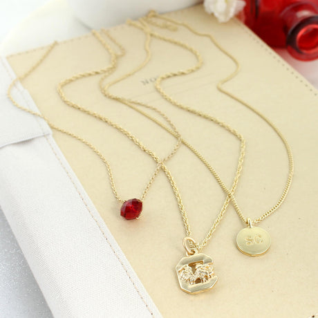 16” - 20” South Carolina Matte Gold Logo Trio Necklace Set