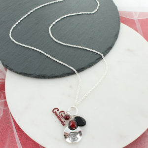 South Carolina Logo Disc & Slogan Cluster Convertible Necklace