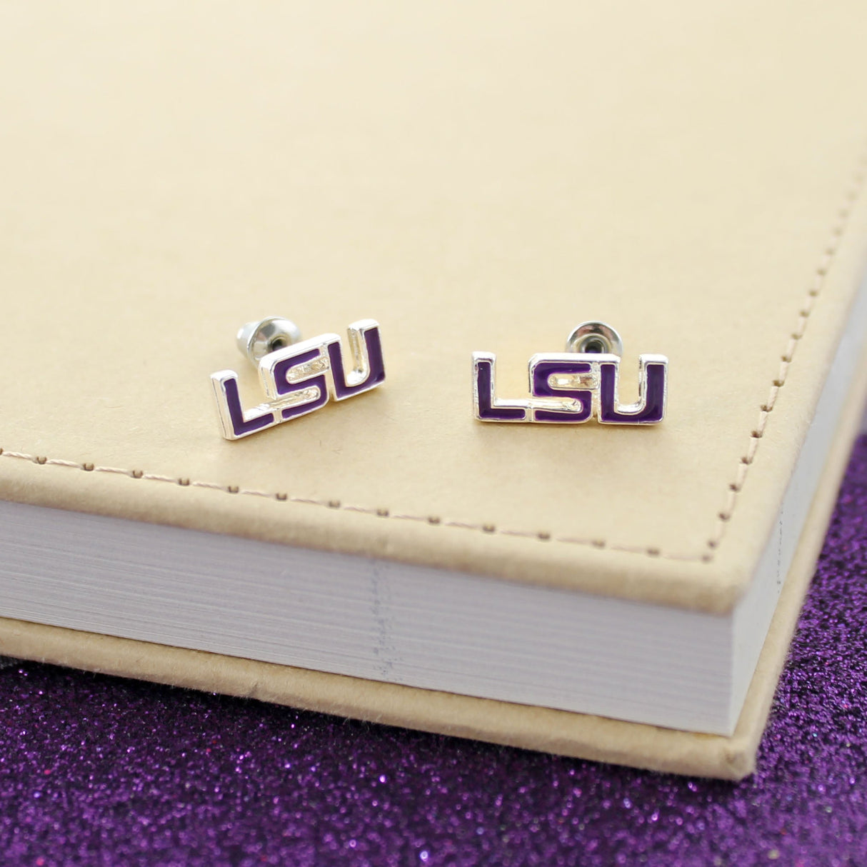 LSU Enamel Logo Stud Earrings