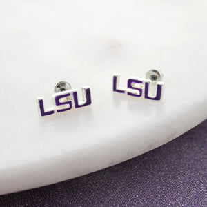 LSU Enamel Logo Stud Earrings