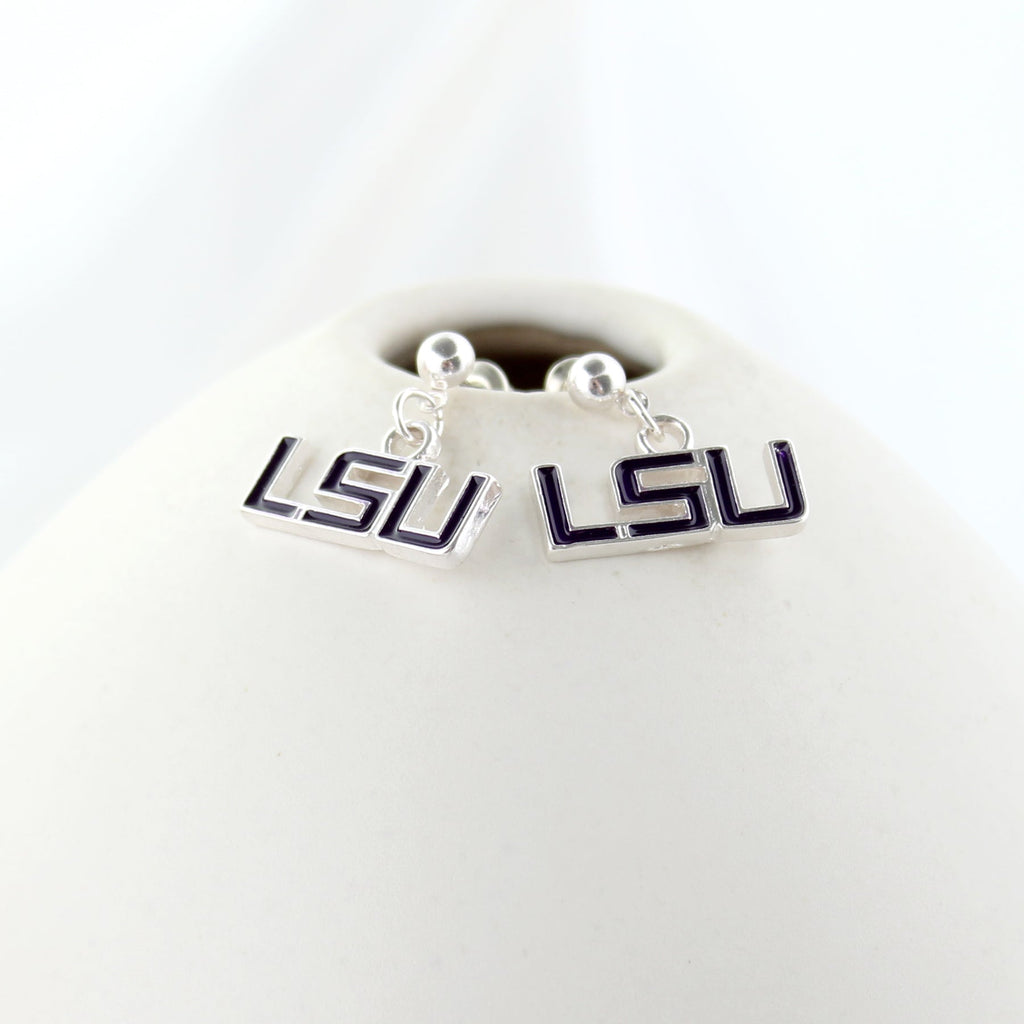 LSU Enamel Logo Earrings