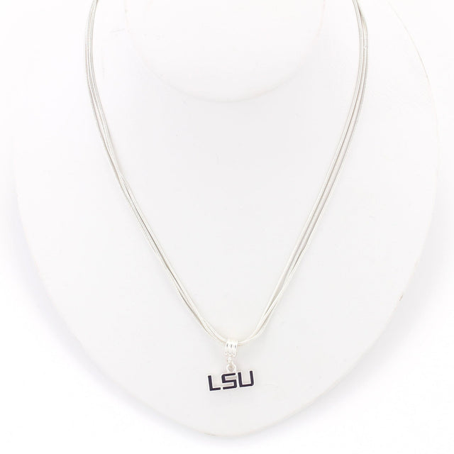 LSU Enamel Logo Necklace
