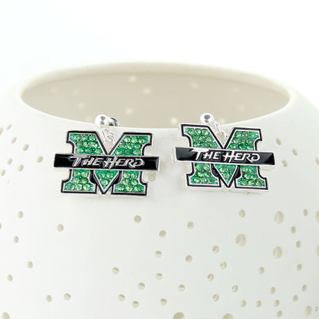 Marshall Crystal Logo Earrings