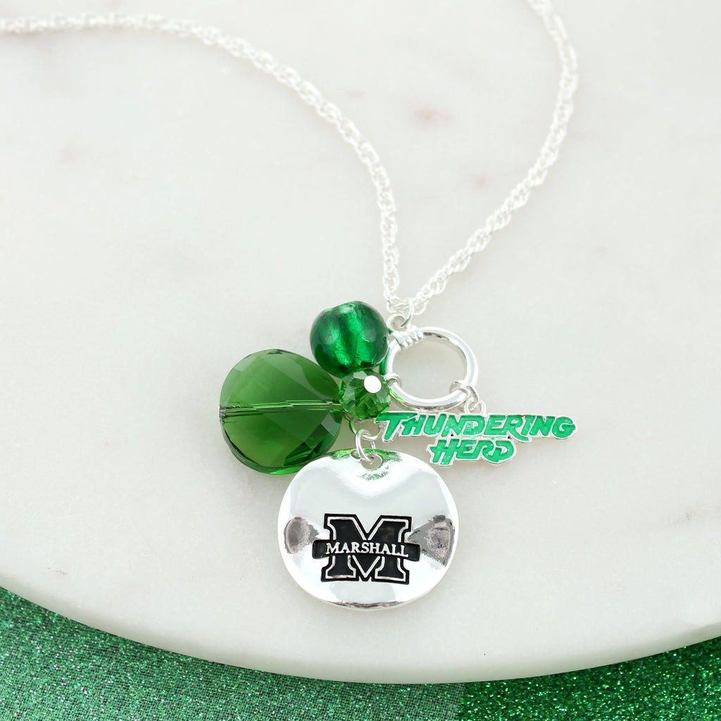 18 - 36” Marshall Logo Disc & Slogan Cluster Convertible Necklace