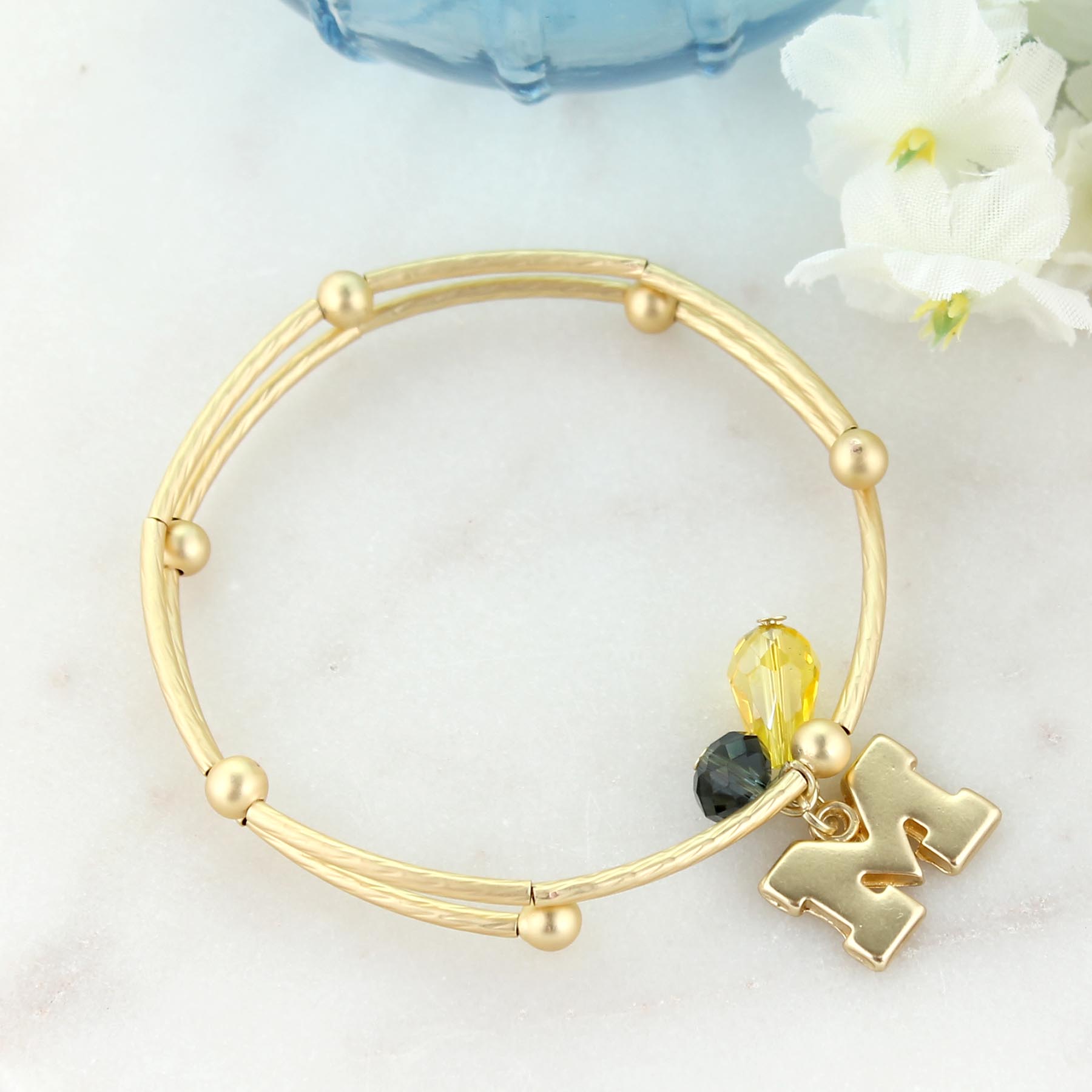 Matte Gold Flower Bracelet