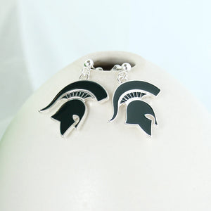 Michigan State Enamel Logo Earrings