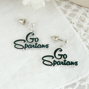 Michigan State Slogan Earrings