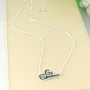 Michigan State Slogan Necklace