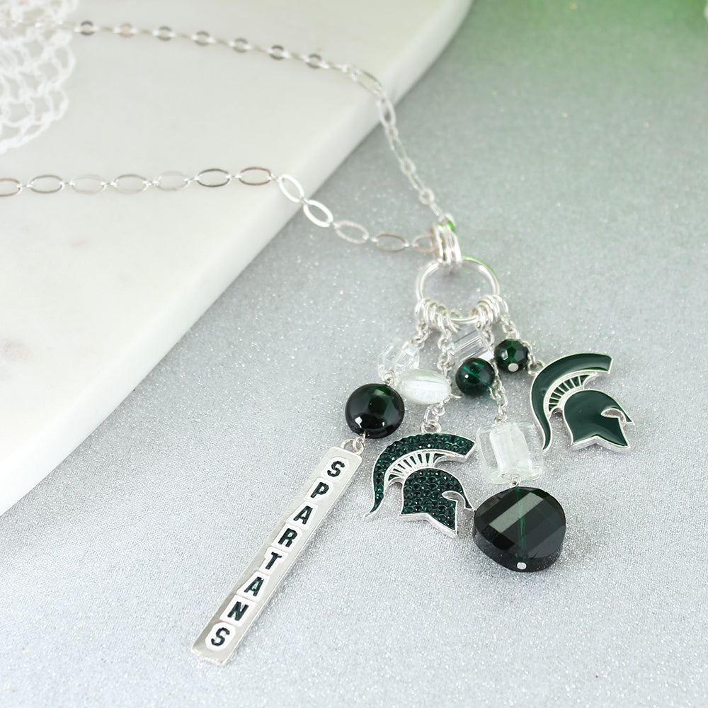 Michigan State Cluster Necklace