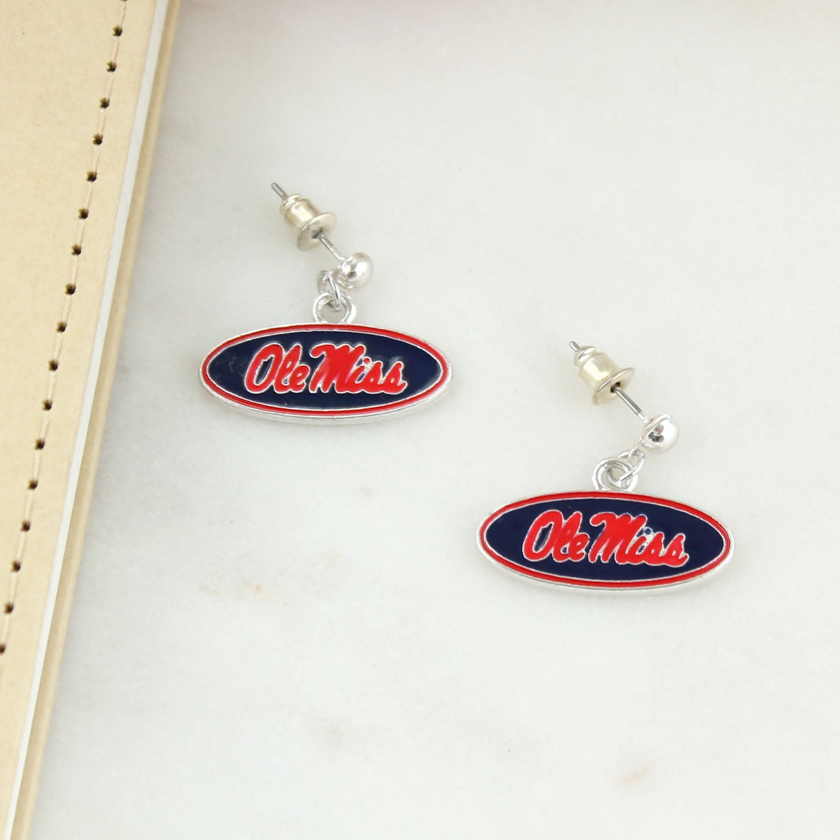 Mississippi Enamel Logo Earrings