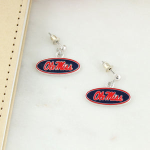 Mississippi Enamel Logo Earrings