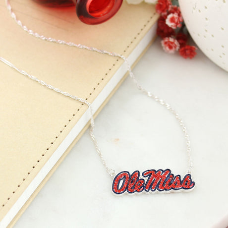 Mississippi Crystal Logo Necklace