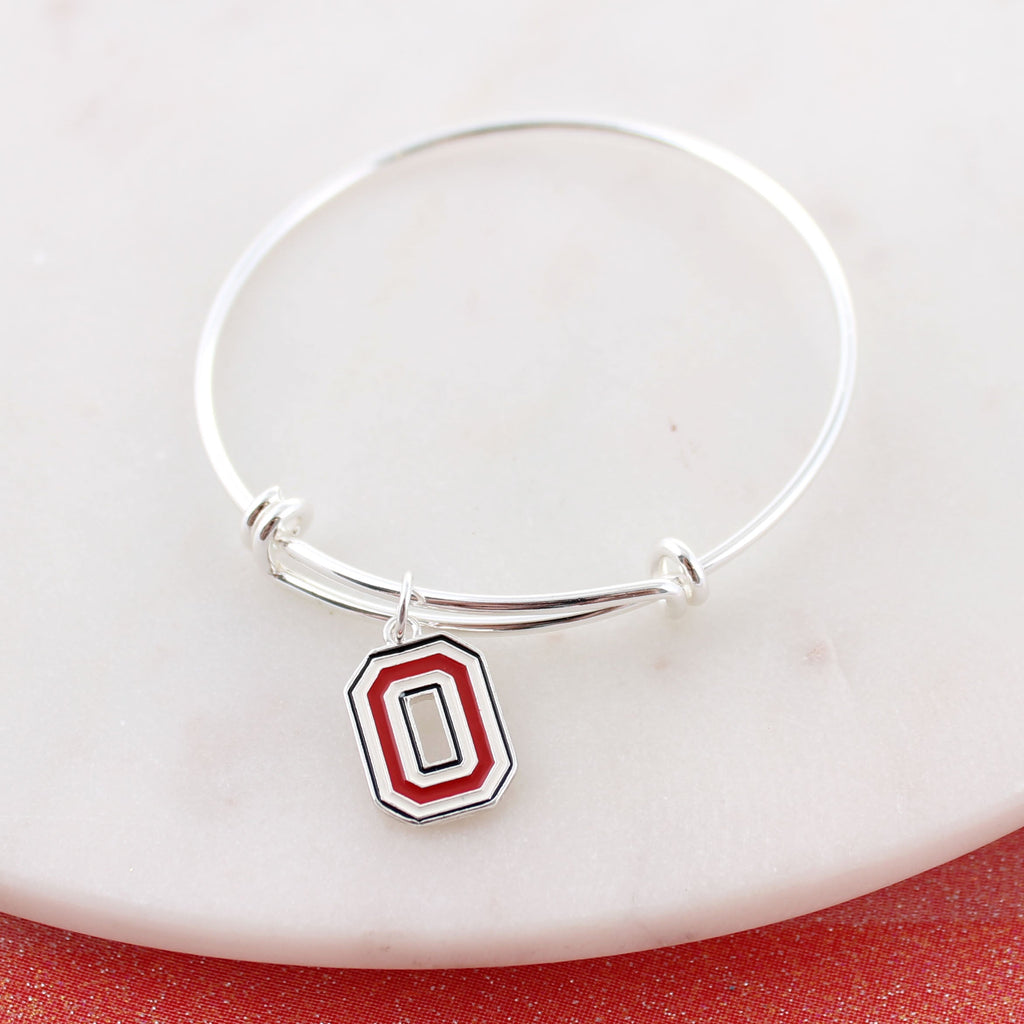 Ohio State Enamel Logo Wire Bracelet