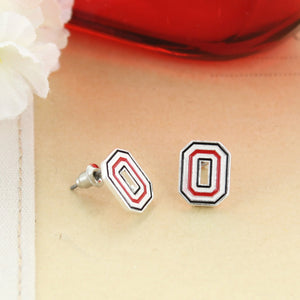 Ohio State Enamel Logo Stud Earrings