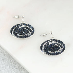 Penn State Crystal Logo Earrings