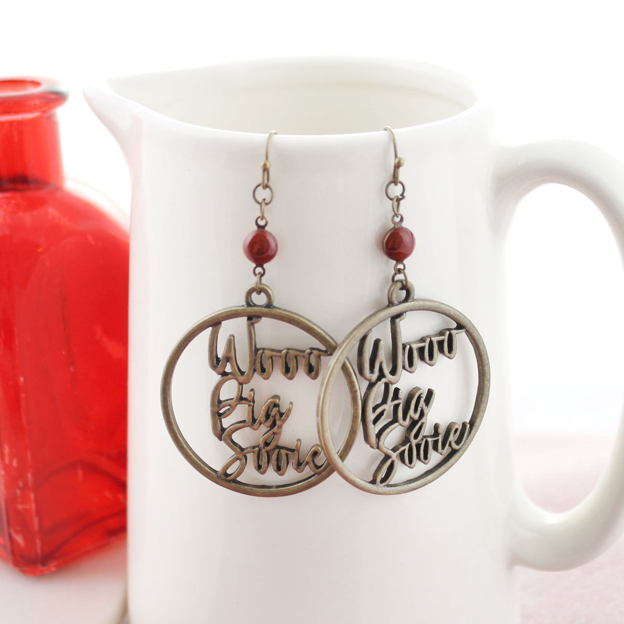 Arkansas Vintage Style Cutout Slogan Earrings