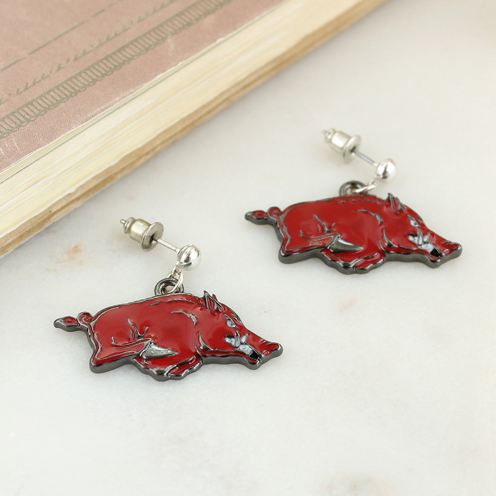 Arkansas Enamel Logo Earrings