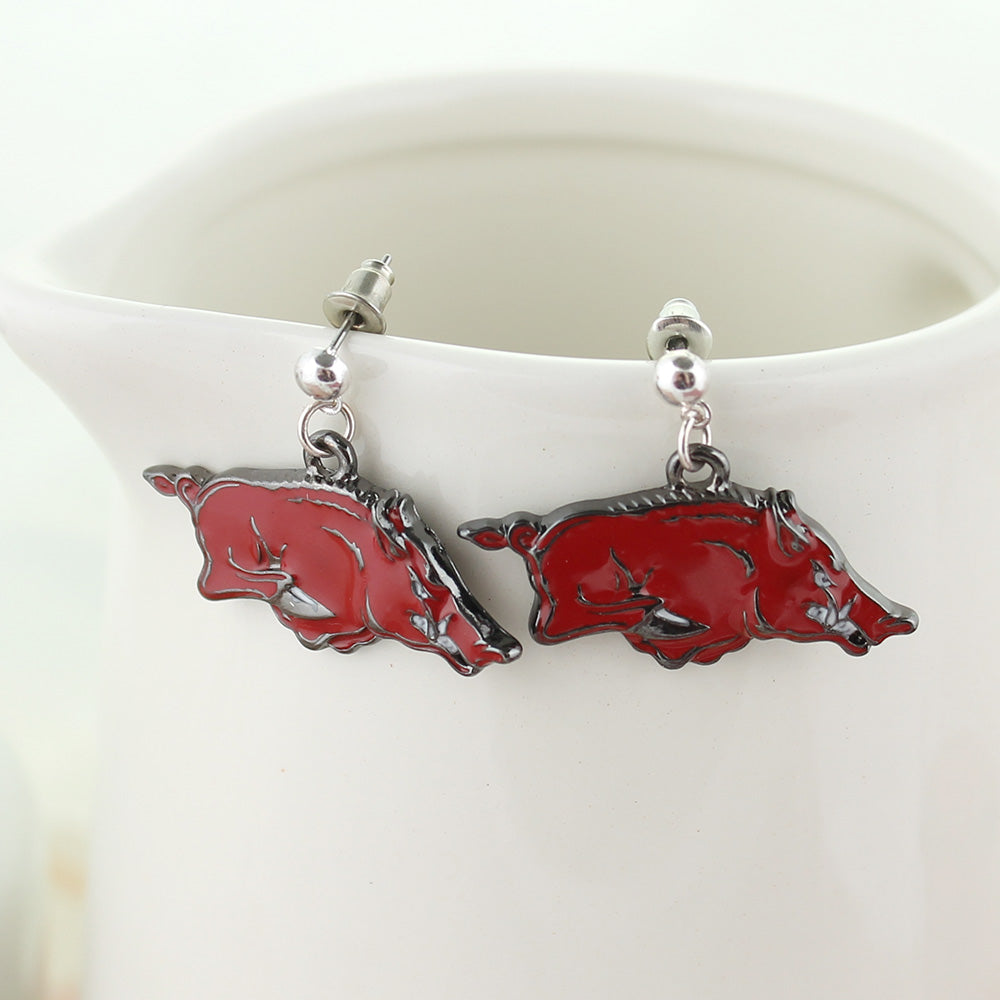 Arkansas Enamel Logo Earrings