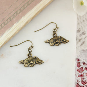 Arkansas Vintage Style Logo Earrings