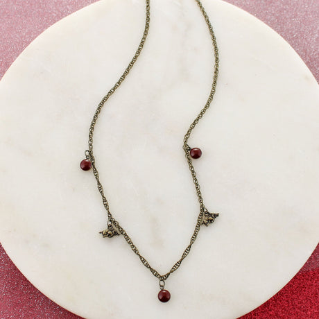 18 - 20” Arkansas Vintage Logo & Enamel Dot Necklace