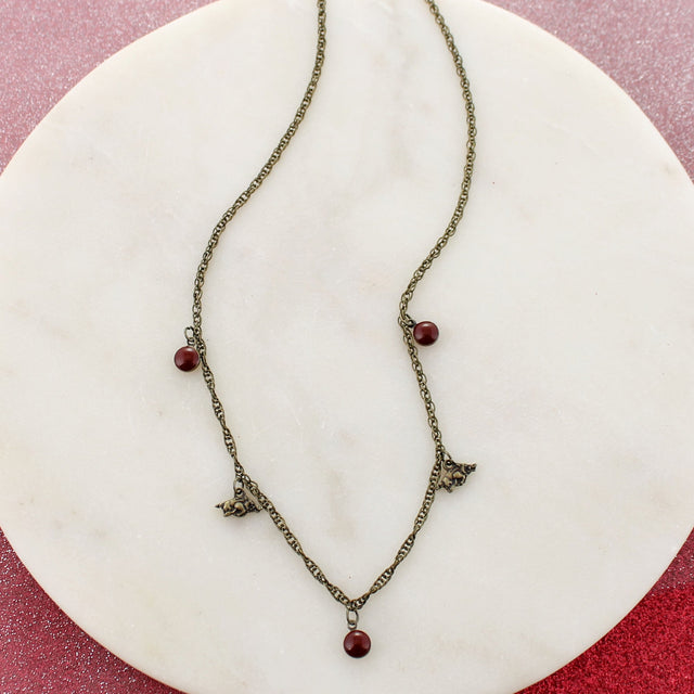 18 - 20” Arkansas Vintage Logo & Enamel Dot Necklace