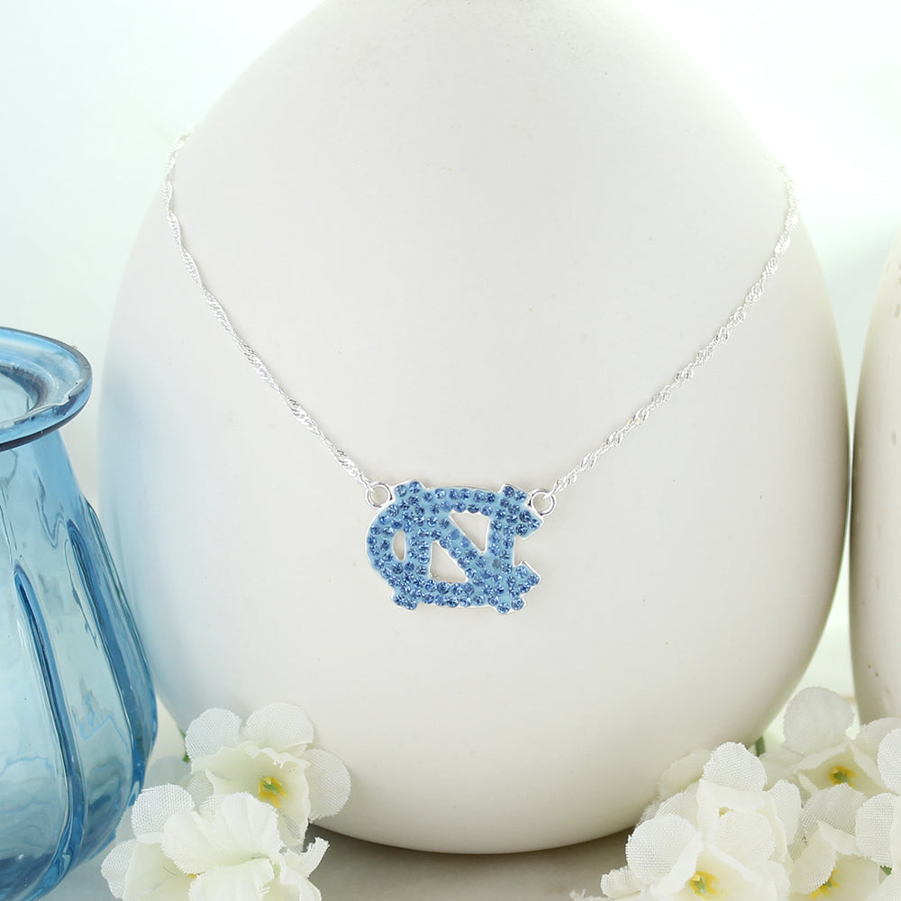 North Carolina Crystal Logo Necklace