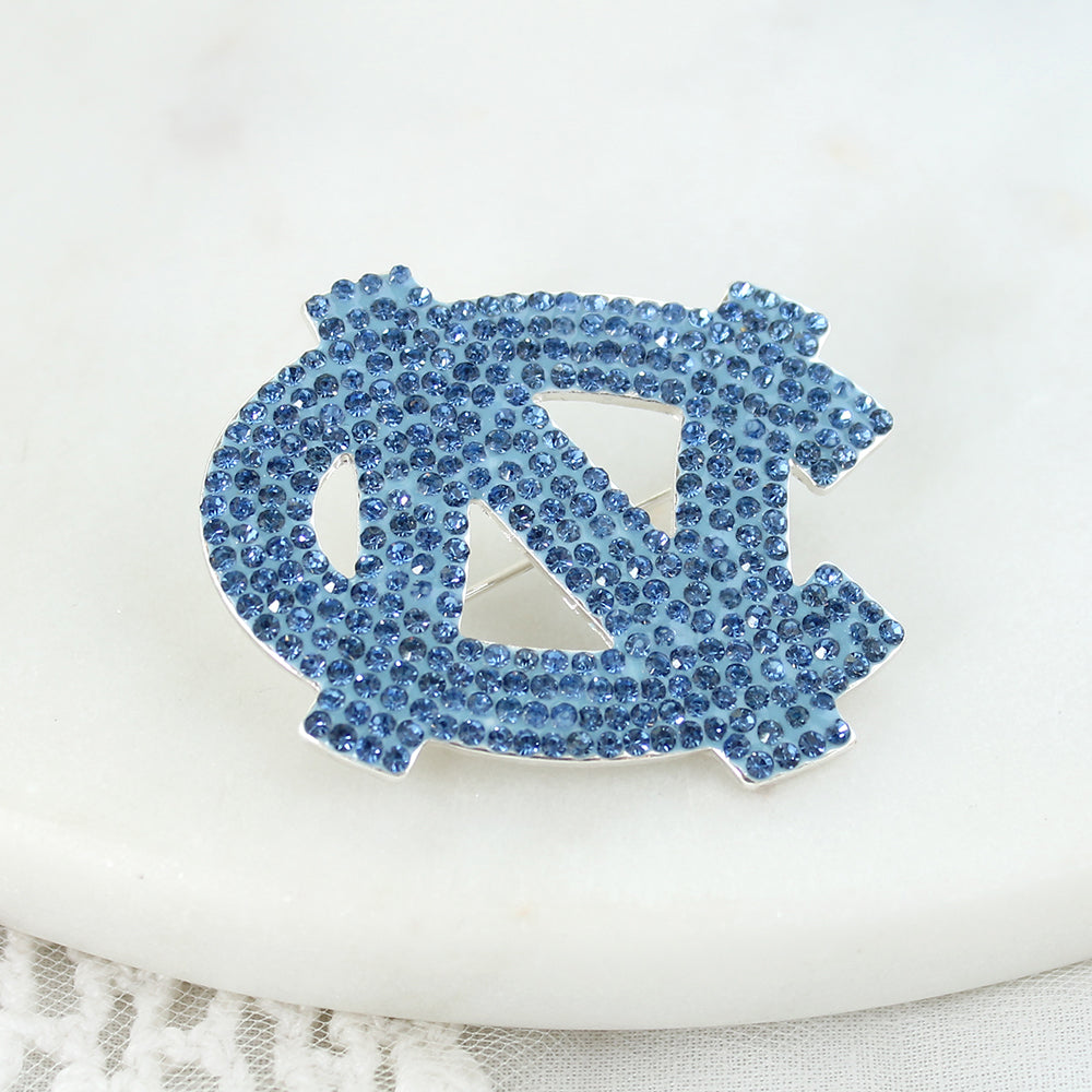 North Carolina Crystal Logo Pin