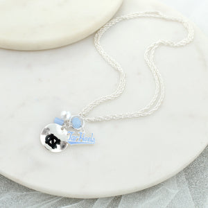 18 - 36” North Carolina Logo Disc & Slogan Cluster Convertible Necklace