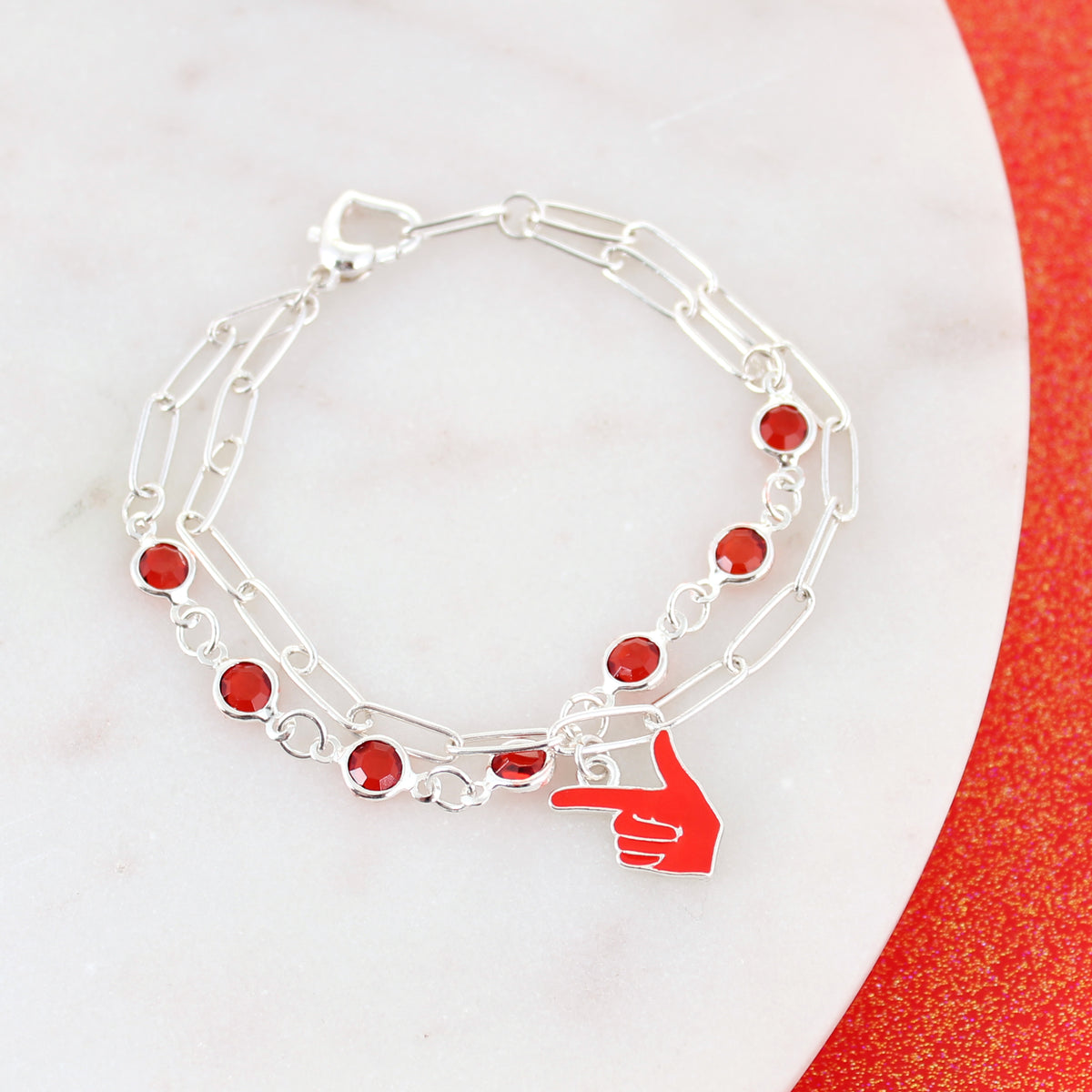 Texas Tech Paperclip Chain & Enamel Logo Bracelet – Seasons Jewelry