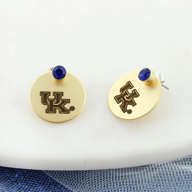 Kentucky Logo Gold Disc Earring Jacket