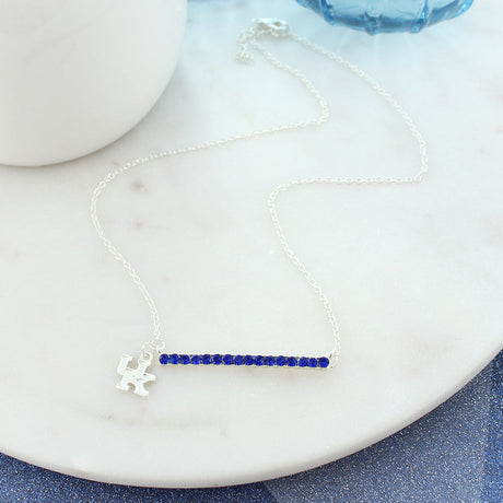 18” Kentucky Logo & Crystal Bar Necklace