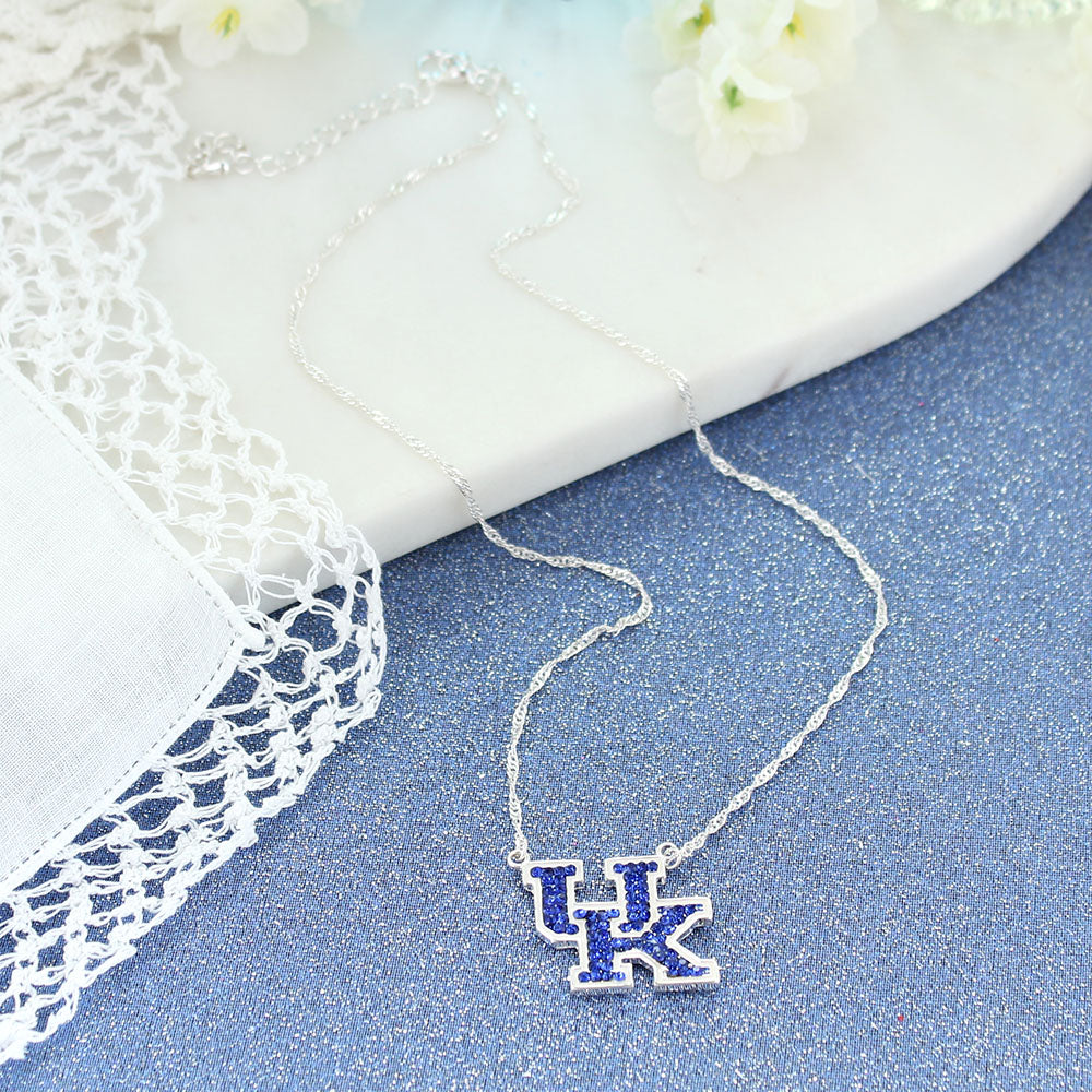 Kentucky Crystal Logo Necklace
