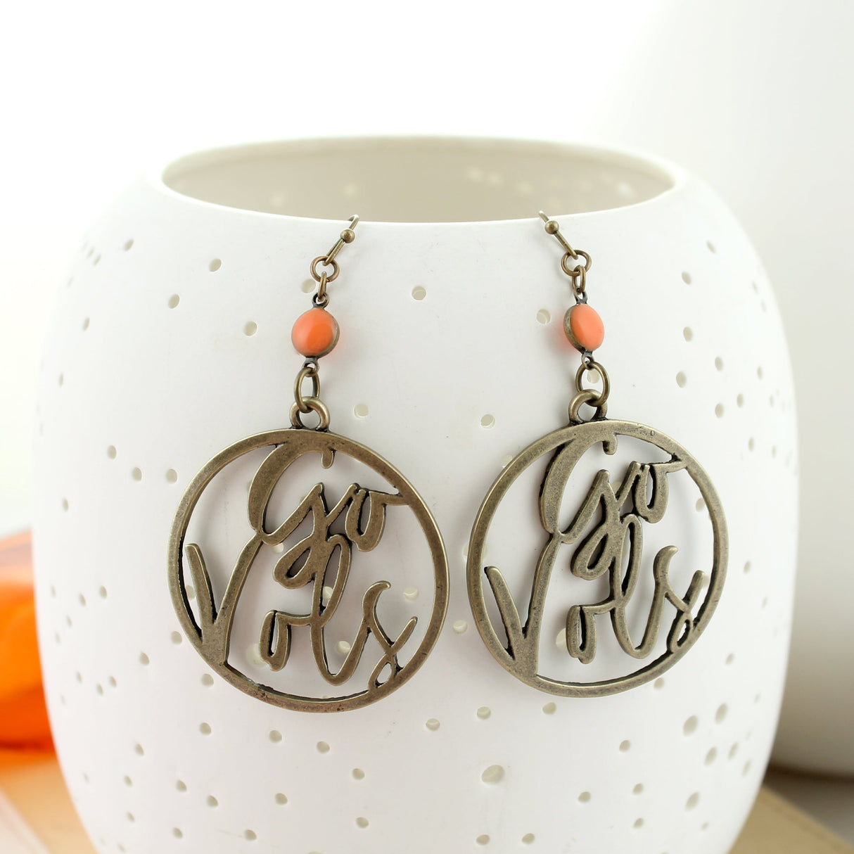 Tennessee Vintage Style Cutout Slogan Earrings