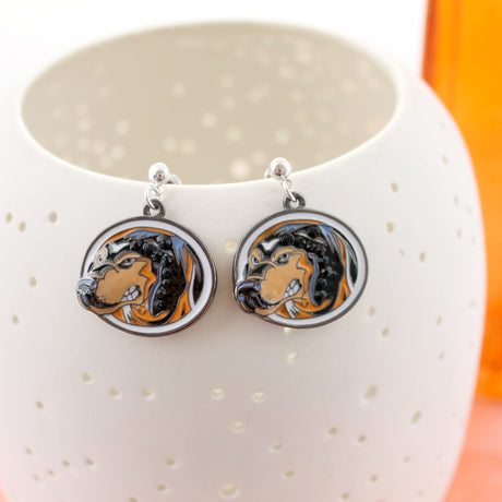 Tennessee Crystal Mascot Logo Earrings