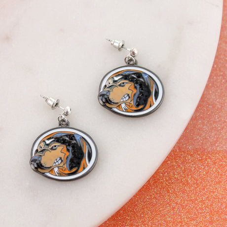 Tennessee Crystal Mascot Logo Earrings