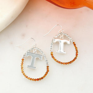 Tennessee Crystal Loop Earrings