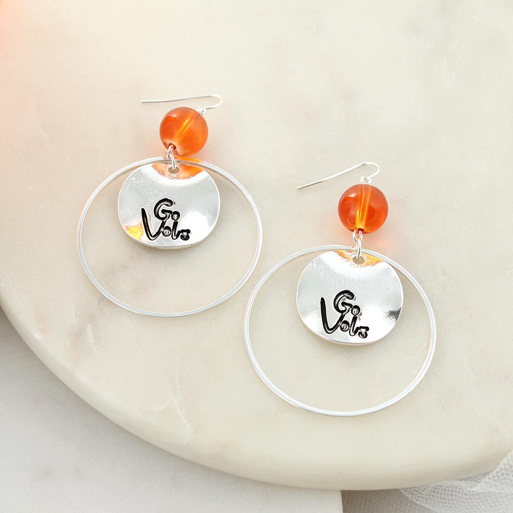 Tennessee Slogan Disc Earrings