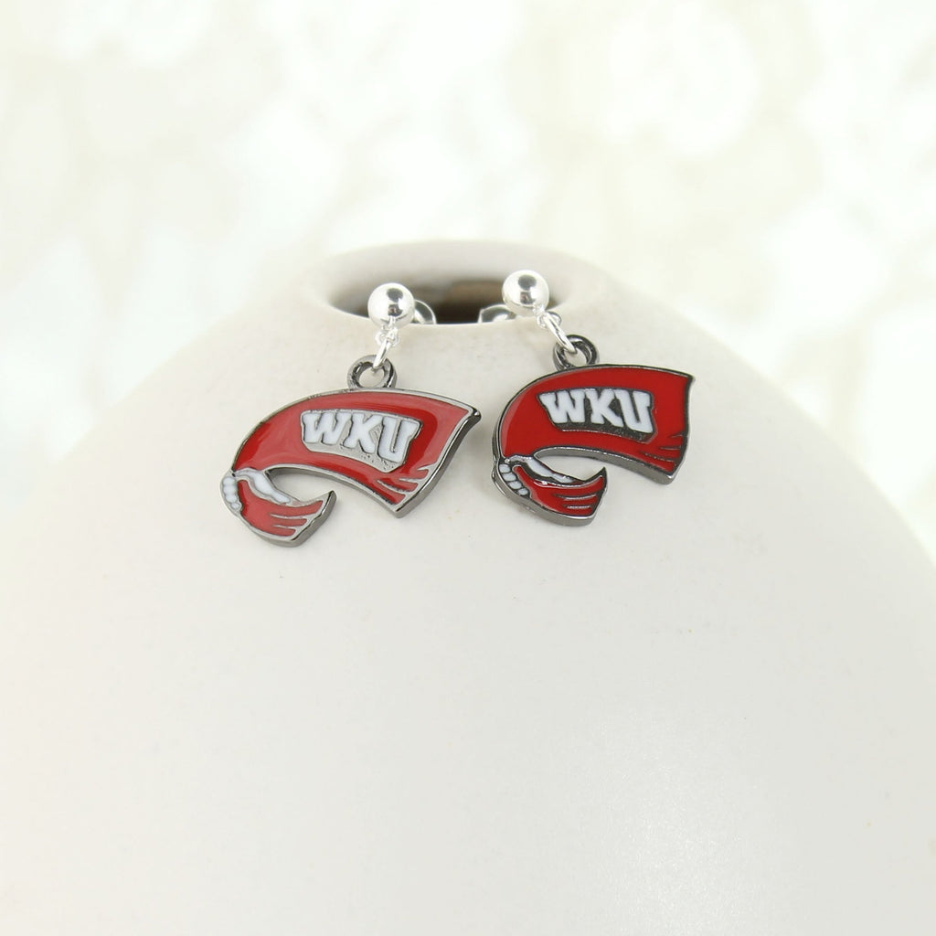 Western Kentucky Enamel Logo Earrings