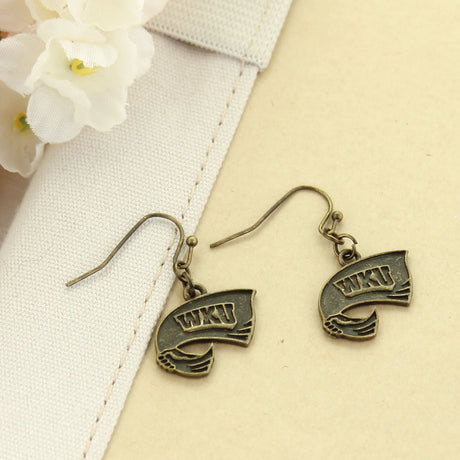 Western Kentucky Vintage Style Logo Earrings