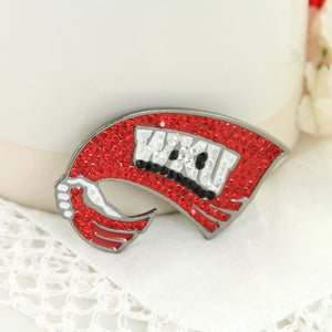 Western Kentucky Crystal Logo Pin