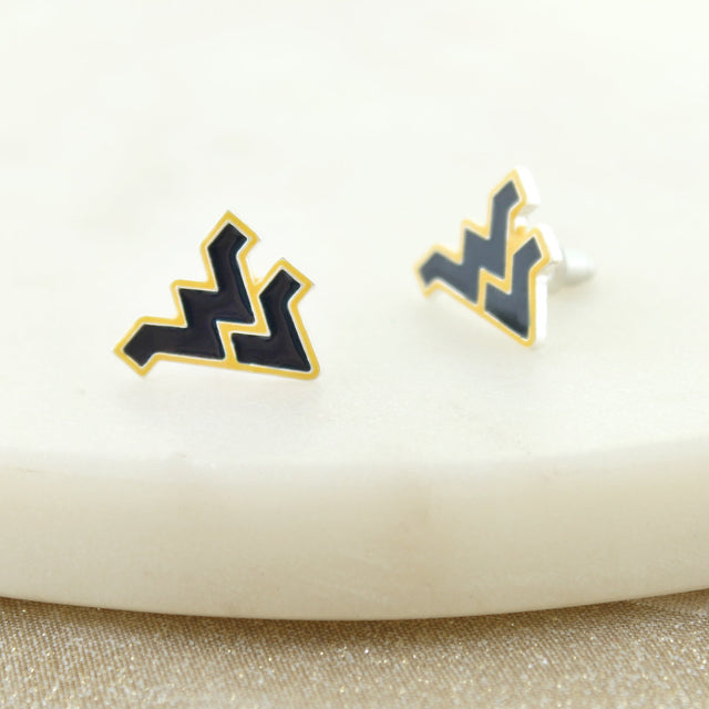 West Virginia Enamel Logo Stud Earrings