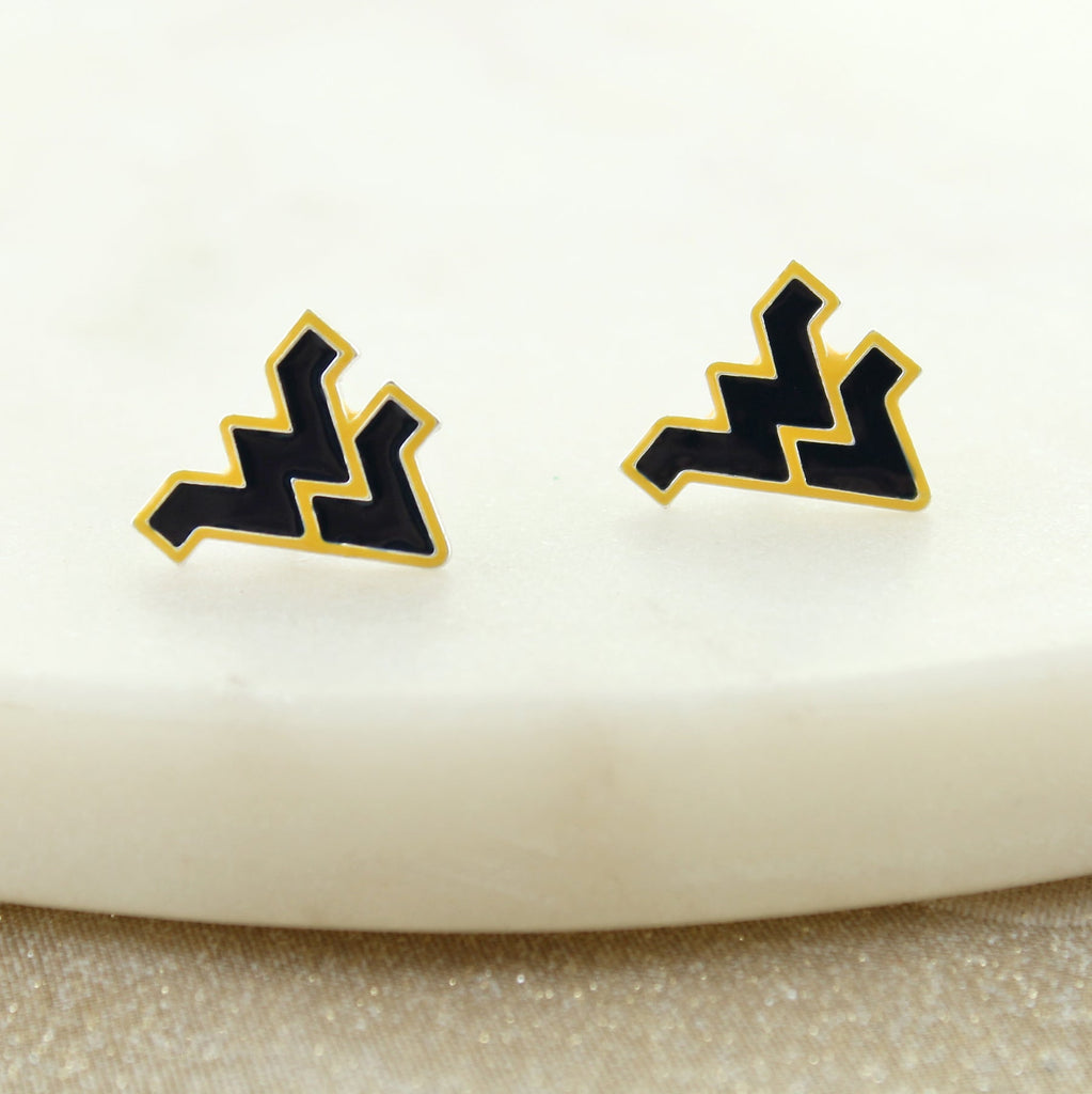 West Virginia Enamel Logo Stud Earrings
