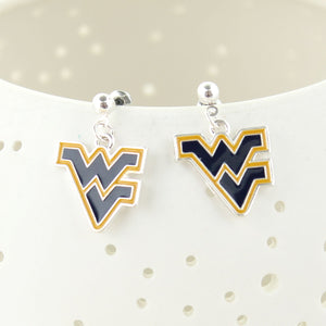 West Virginia Enamel Logo Earrings