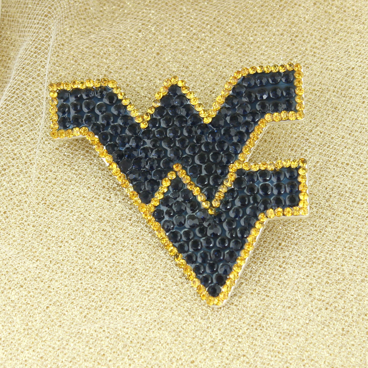 West Virginia Crystal Logo Pin